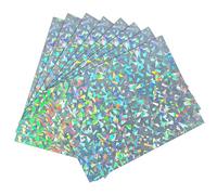 Starziwen 25 Sheets A4 Holographic Sticker Paper, Diamond Pattern Printable Vinyl for Inkjet and Laser Printer, Broken Glass Effect, Waterproof, Dry Quickly