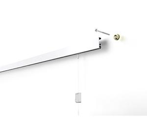 STAS Clip-Rail Gallery Picture Hanging System Kit White (4 Meter)