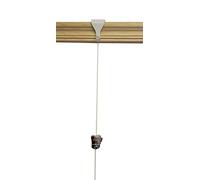 STAS Zipper Hook + White Moulding Hooks + Perlon (Nylon Clear Cable) Traditional Victorian Wooden Dado Rail Picture Hanging Clear Cable kit (1.5 Meter Kit)