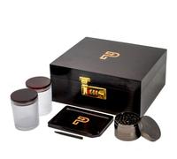 Stash Box with smoking accessories : Grinder, Rolling Tray, 2 smell proof jars + more accessories for smoking -UK Seller