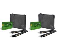 Stash Bros Pocket Smell Proof Bag & 2 Airtight Storage Tubes - Smell Proof Container & More Accessories (Black) (Pack of 2)
