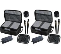 Stash Bros Smell Proof Bag with Accessories | Smell Proof Container Stash Box with 2 Doob Tube, Rolling Tray Bundle Smell Proof Box with UV Jar & 2 air Tight Storage containers (Pack of 2)