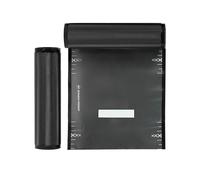Stash Proof Vacuum Seal Rolls 11" x 25' 2 Pack (50 Feet Total) (Black and Clear) 5.5 Mil - BPA Free Commerical Grade Food Saver for Storage, Sous Vide, and Meal Prep Sealer Bag