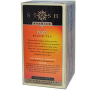 Stash Tea Company, Black Tea, Peach, 20 Tea Bags, 1.3 oz (38 g)