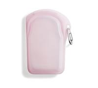 Stasher Platinum Silicone Food Grade Reusable Storage Bag, Pink (GO Bag) | Reduce Single-Use Plastic | Snack, Store, or Travel | Leakproof, Dishwasher-Safe, Eco-friendly |530ml