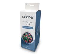 Stasher Premium Reusable Silicon Stretch Lids Variety 4-Pack, Clear, 9”, 6.5”, 4.5”, 2.5” | Airtight Seal | Food Container Covers | BPA Free, Leak-free, Dishwasher Safe, Microwave Safe, Eco-Friendly