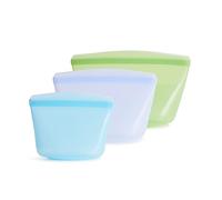 Stasher Premium Silicone Reusable Food Storage Bags, 3-Pack, Multi, Multi-Use Food Storage Bags, Lunch Bag, Travel Containers, BPA Free, Leak-free, Dishwasher-Safe, Eco-friendly