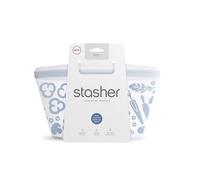 Stasher Premium Silicone Reusable Food Storage Bowl, 4-Cup, Clear, Microwave, Sous Vide, Dishwasher, Oven and Freezer Safe, Travel Container, BPA Free, Leak-free, Eco-friendly