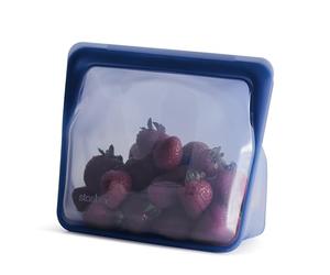 Stasher Premium Silicone Reusable Food Storage Stand-Up Mid Bag, Deep Ocean, Microwave, Sous Vide, Dishwasher, Oven and Freezer Safe, BPA Free, Leak-free, Eco-friendly, 56 Oz