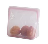 Stasher Premium Silicone Reusable Food Storage Stand-Up Mid Bag, Pink, Microwave, Sous Vide, Dishwasher, Oven and Freezer Safe, BPA Free, Leak-free, Eco-friendly, 56 Oz