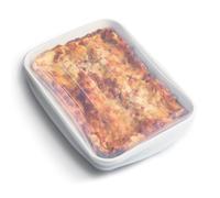 Stasher Reusable Silicone Stretch Lid for Casseroles, Pans, Baking Dishes-Rectangle Replacement Lid, 9”x13”, Stretchable, Leak-free, Microwave Safe, Dishwasher Safe, Food Cover, Eco-Friendly, Clear