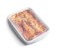Stasher Reusable Silicone Stretch Lid for Casseroles, Pans, Baking Dishes-Rectangle Replacement Lid, 9”x13”, Stretchable, Leak-free, Microwave Safe, Dishwasher Safe, Food Cover, Eco-Friendly, Clear