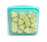 Stasher Silicone Bags for Food, Set of 1 Sandwich Bag (Aqua) 1 x 440 ml, Reusable Freezer Bags, Washable Zip Bag, 21 x 20.3 x 1.3 cm
