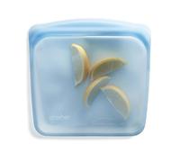 Stasher Silicone Reusable Storage Bag, Sandwich (Blue) | Food Meal Prep Storage Container | Lunch, Travel, Makeup, Gym Bag | Freezer, Oven, Microwave, Dishwasher Safe, Leakproof