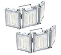 STASUN 2PCS 150W LED Flood Light,15000LM 6000K Outdoor Floodlight, Daylight White, IP66 Waterproof, 3 Adjustable Heads, LED Exterior Security Lights for Backyard, Driveway, Garage, Patio