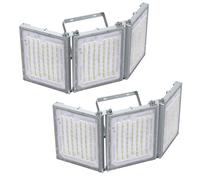 STASUN Mini Series 2PCS 480W LED Flood Light,48000LM 6000K Outdoor Floodlight, Daylight White, IP66 Waterproof, 3 Adjustable Heads, LED Exterior Security Lights for Backyard, Driveway, Garage, Patio