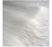 Stasy Solid Long Pile Fluffy Faux Fur Fabric for DIY Craft Decoration, Lightweight Fur Fabric with Long Hair for Costume Fashion Rugs Props Background Cosplay 170 x 50 cm (Colour: 1 White)