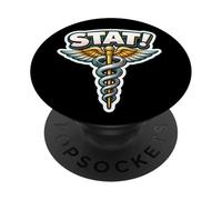 Stat Paramedic Slang Medic Inside Joke Doctor Phrase Funny PopSockets Adhesive PopGrip