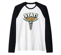 Stat Paramedic Slang Medic Inside Joke Doctor Phrase Funny Raglan Baseball Tee