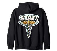 Stat Paramedic Slang Medic Inside Joke Doctor Phrase Funny Zip Hoodie