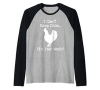 State and County Fair Show Chicken Livestock Showing Poultry Raglan Baseball Tee