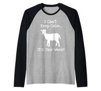 State and County Fair Show Goat Farm Animal Showing Raglan Baseball Tee