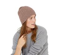 State Cashmere 100% Pure Cashmere Cable Knit Beanie Hat - Ultimate Soft,Warm and Cozy Camel