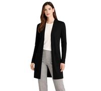 State Cashmere Mid-Length 100% Pure Cashmere Open Cardigan Long Sleeve Sweater for Women (Black, Medium)