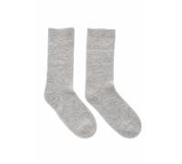 State Cashmere Unisex 100% Pure Cashmere Super Soft Bed Cuff Socks (Pale Charcoal, Large/US 7-13)