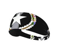 State Emblem Of Northern Mariana Islands Printing Double-Sided,Unisex Elastic Sports Headband,Ideal As A Gift For Sports-Loving Friends,Family