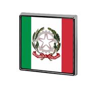 State Ensign of Italy Flag Square Brooch Pin Lapel Pins Tie Suit Dress Accessories Wedding Birthday For Men Women