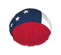 State Flag Ge Reusable Shower Cap For Women, Double Waterproof Layer Shower Cap, Hair Care Essential
