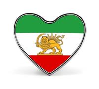 State Flag of Iran Brooch Pins Heart Badge Button Tie Lapel Backpack Pin Decoration for Women Men