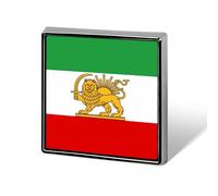 State Flag of Iran Printed Brooch Pins Badge Button Tie Lapel Backpack Pin Decoration for Women Men