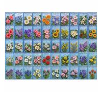 State Flower Puzzles for Adults 500 Pieces, Letter on The Back