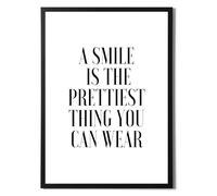 State Media Vision A Smile is the Prettiest Thing You Can Wear Print - Inspirational Quote Wall Art for Woman in a Variety of Sizes (A Smile Is The Prettiest A4 Print Only)
