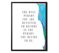 State Media Vision Empowering Womans Self Care Print - Modern Inspirational Home Decor in a Variety of Sizes (The Only Person A3 Print Only)