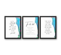 State Media Vision Set of 3 Women's Inspirational Prints - Self Love & Gratitude Designs - Modern Wall Art Available in a Variety of Sizes