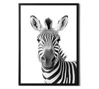 State Media Vision Zebra Print In Black and White, Modern Simplistic Bathroom/Bedroom Home Decor, Safari Animal Zebra Wallart (Zebra, A4 Print Only)