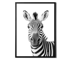 State Media Vision Zebra Print In Black and White, Modern Simplistic Bathroom/Bedroom Home Decor, Safari Animal Zebra Wallart (Zebra, A4 Print Only)