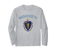 State of Massachusetts Flag - THE Bay State Boston Salem Long Sleeve T-Shirt