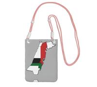 State Of Palestine Flag Map 03 Printing Crossbody Phone Case For Adult Wallet Crossbody Shoulder Bag With Detachable Shoulder Strap