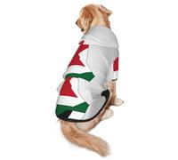 State of Palestine Flag Map Dog Hoodie for Medium Large Dogs, Warm Soft Pet Sweatshirt, Easy to Wear Jumper Clothes