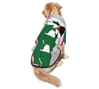State of Palestine Flag Map Dog Hoodie for Medium Large Dogs, Warm Soft Pet Sweatshirt, Easy to Wear Jumper Clothes