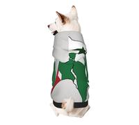 State Of Palestine Flag Map Print Small Dogs Warm Hoodie, Soft And Breathable Sweatshirt, Easy To Wear Jumper For Winter And Fall, Cold Weather Hooded Coat Pullover