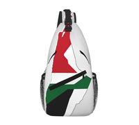 State of Palestine Flag Map01 Crossbody Sling Bag Crossbody Shoulder Chest Bag Shoulder Strap Waist Fanny Pack Men Women