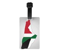 State of Palestine Flag Map01 Print Easy-to-Identify Luggage Tags,Cute Luggage Tags,Suitable for Suitcases,Backpacks,and Airplane Travel Essentials