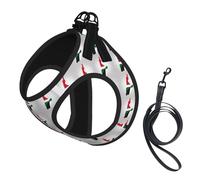 State Of Palestine Flag Map01 Print Pet Supplies Adjustable Step-In Flex Breathable Mesh Dog Harness For Small Medium Dogs, S-L