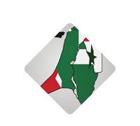 State Of Palestine Flag Map02 Printing 10 Pieces Air Freshener Cards,Car Scented Hanging Air Freshener Fragrant Sheets For Car Use