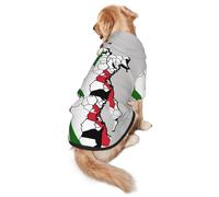 State of Palestine Topographic Flag Map Dog Hoodie for Medium Large Dogs, Warm Soft Pet Sweatshirt, Easy to Wear Jumper Clothes